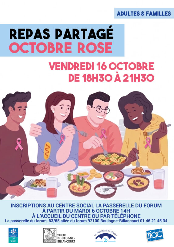 Repas partagé « Octobre Rose » le vendredi 16 octobre