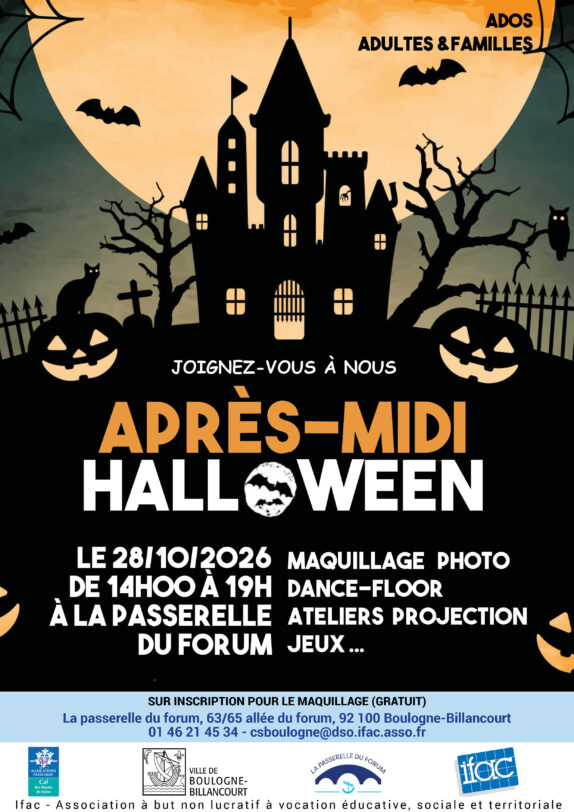 Après-midi Halloween le 28 octobre 2026